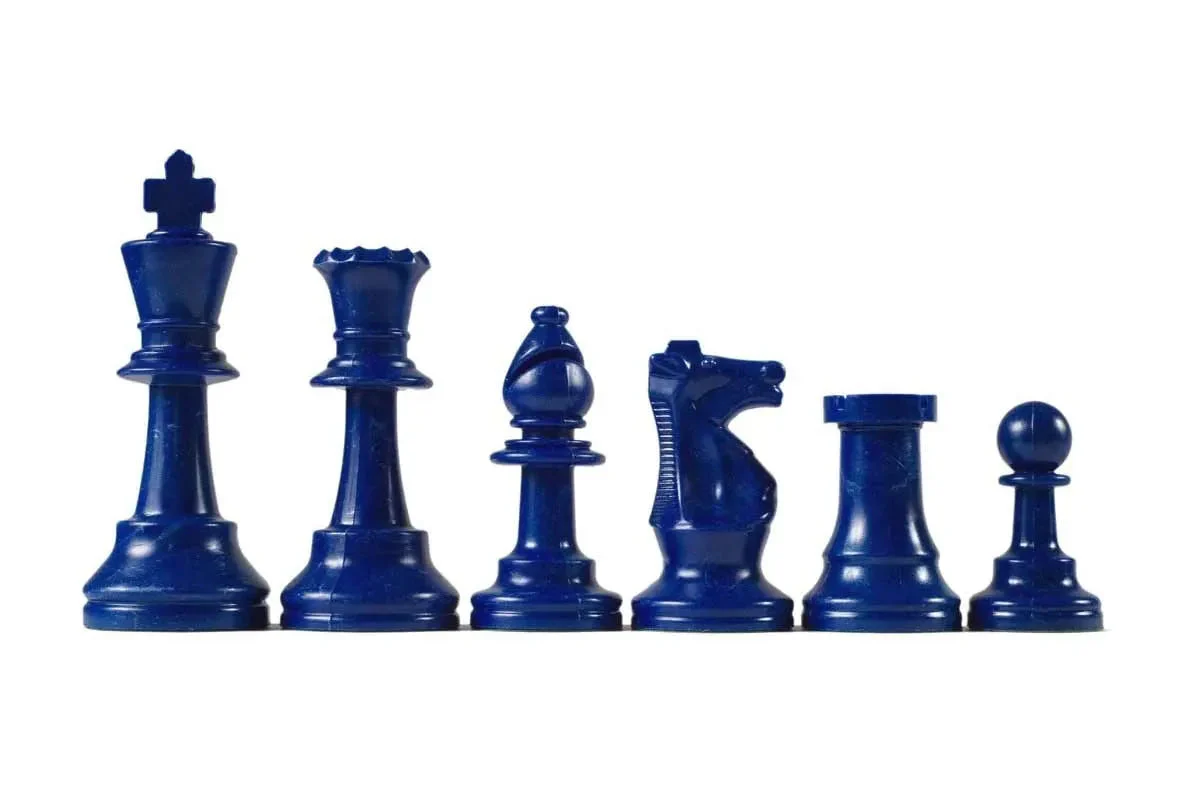 Wholesale Chess Staunton Colored Chess Pieces - Blue