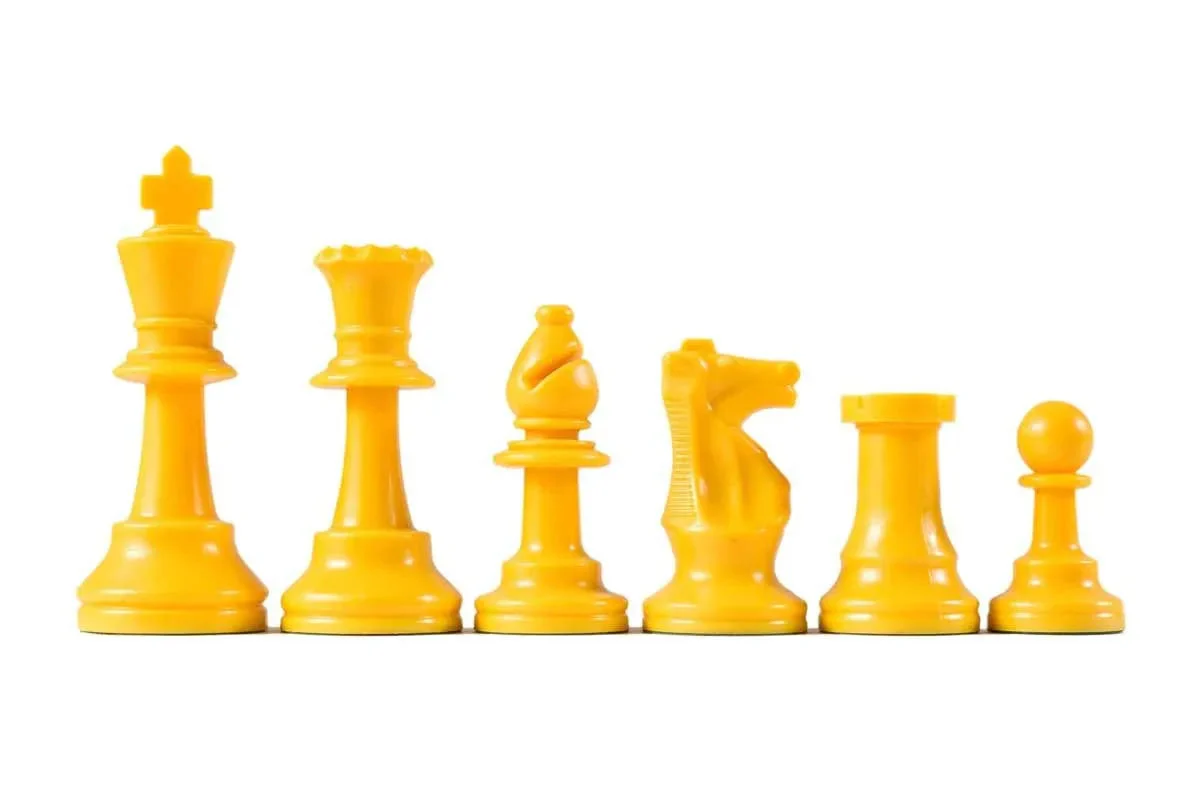 Wholesale Chess Staunton Colored Chess Pieces - Yellow