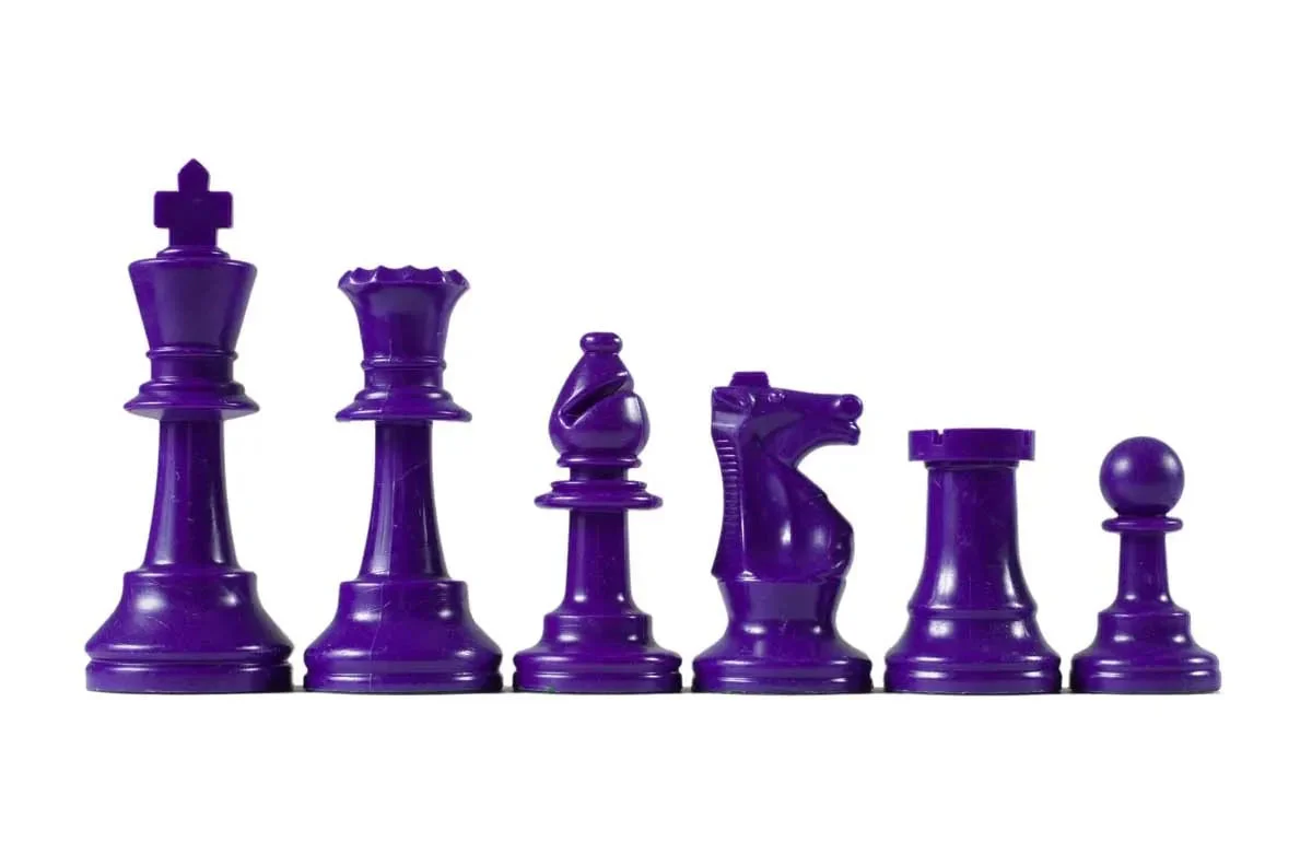 Wholesale Chess Staunton Colored Chess Pieces - Purple