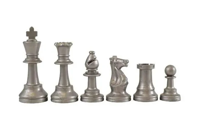 Wholesale Chess Staunton Colored Chess Pieces - Silver