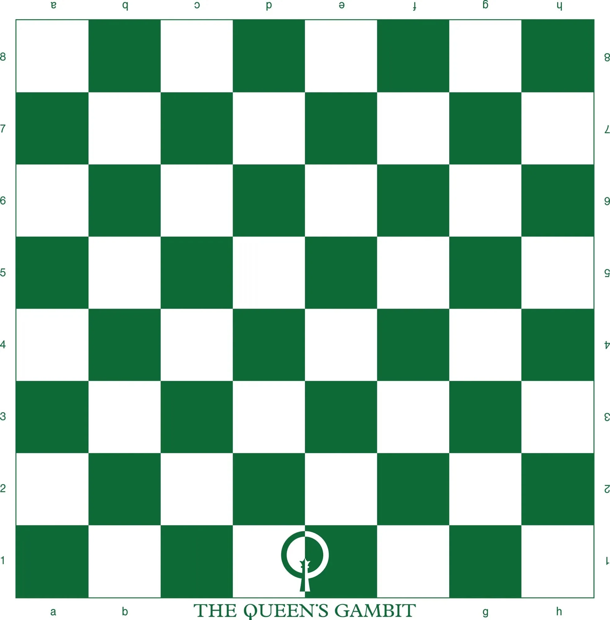 2.25" - The Queen's Gambit Limited Edition Regulation Tournament Chess Board - Green & Buff