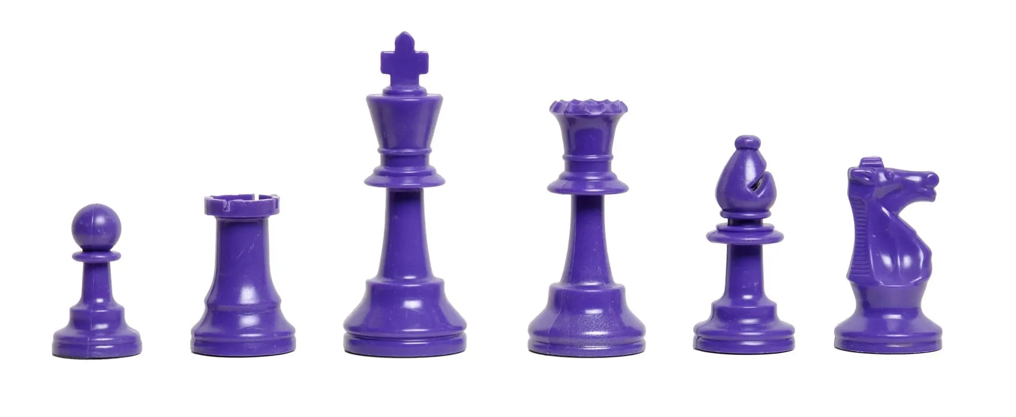 4 Player Chess Set Combination - Single Weighted Regulation Colored Chess Pieces & 4 Player Vinyl Chess Board - Image 11
