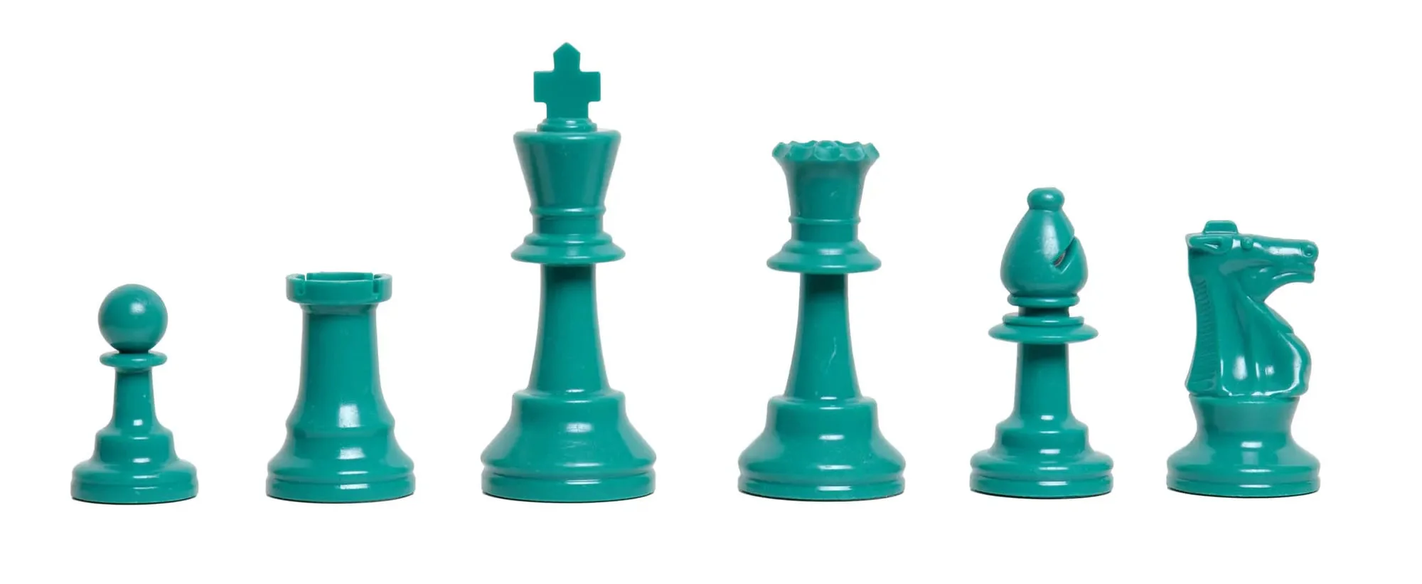 4 Player Chess Set Combination - Single Weighted Regulation Colored Chess Pieces & 4 Player Vinyl Chess Board - Image 12