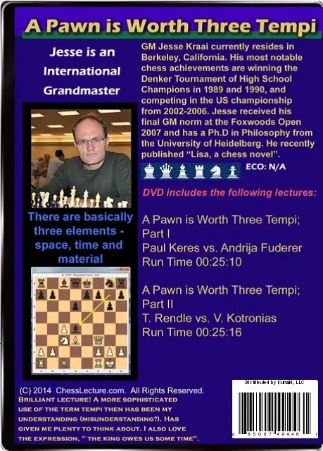 E-DVD A Pawn is Worth Three Tempi - Chess Lecture - Volume 94 - Image 2