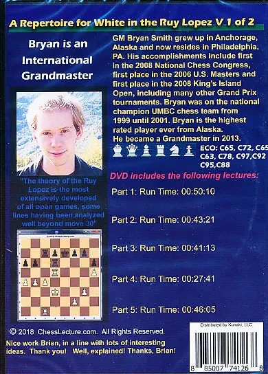 A Repertoire for White in the Ruy Lopez - Chess Lecture - Volume 183 - 2 DVDs - Image 3
