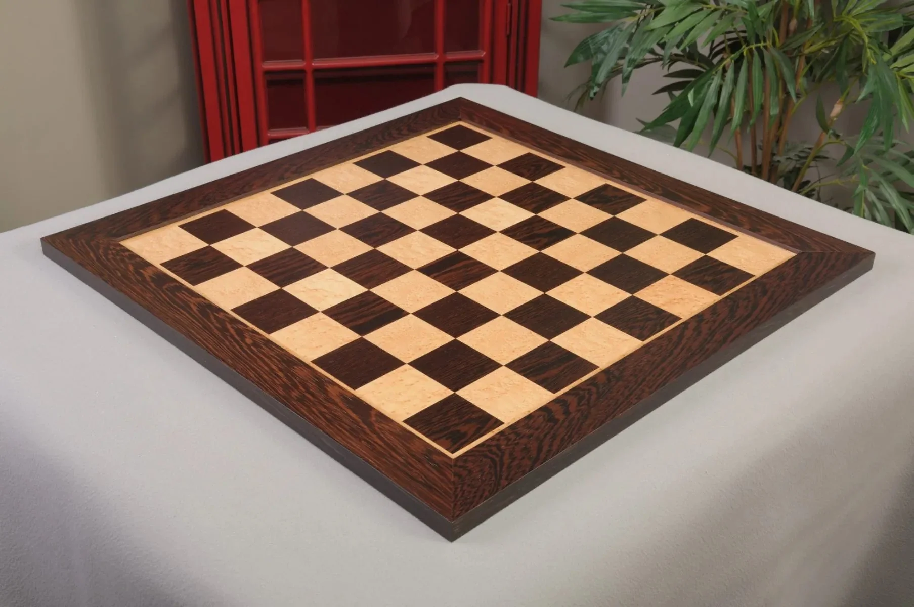 African Palisander & Bird's Eye Maple Signature Traditional Chess Board - Image 2