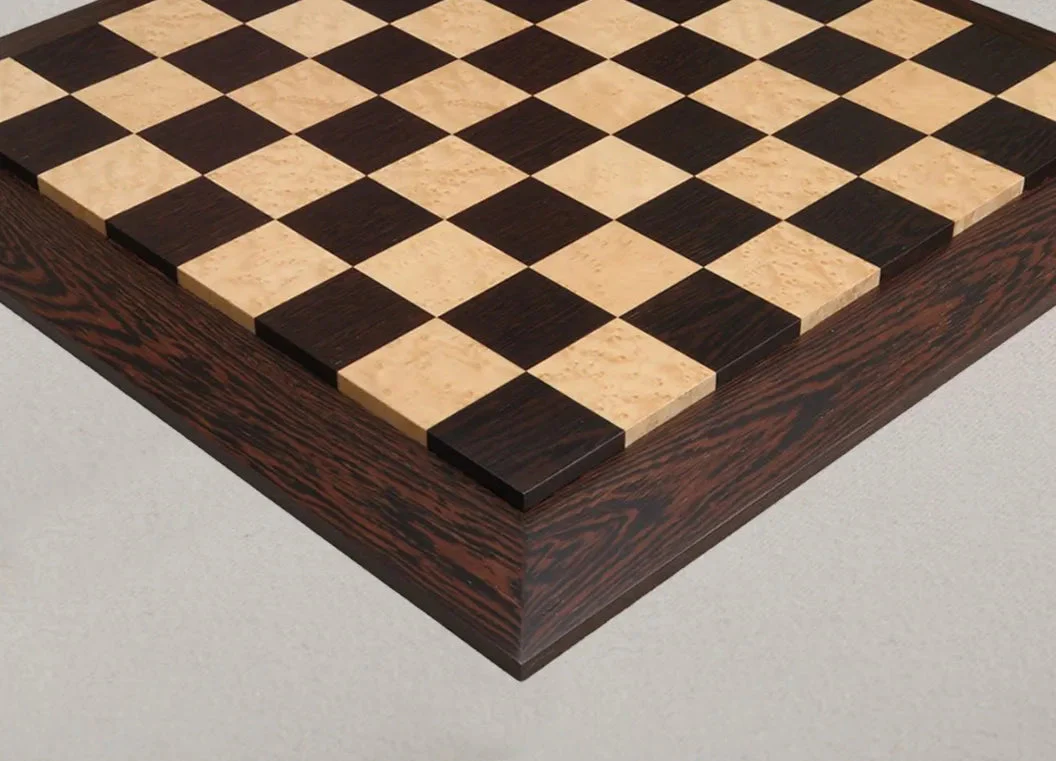 African Palisander & Bird's Eye Maple Custom Contemporary II Chess Board - 2.5" - Image 2