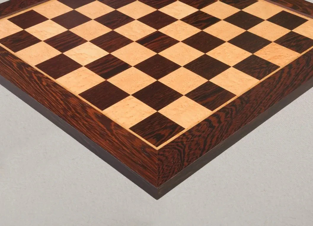 African Palisander & Bird's Eye Maple Signature Traditional Chess Board - 2.5" - Image 2