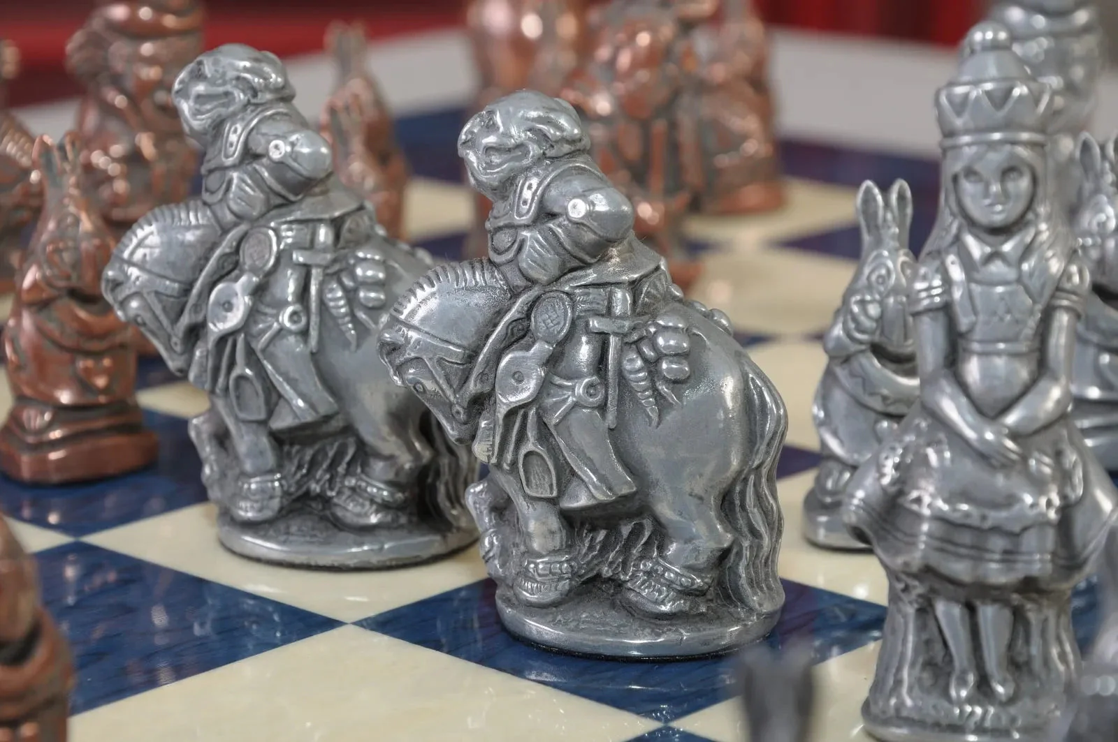 Alice in Wonderland Chess Pieces - 3.5" King - Metallic - Image 6