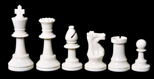 Basic Chess Set Combination - Single Weighted Regulation Pieces | Vinyl Chess Board | Basic Bag - Image 2