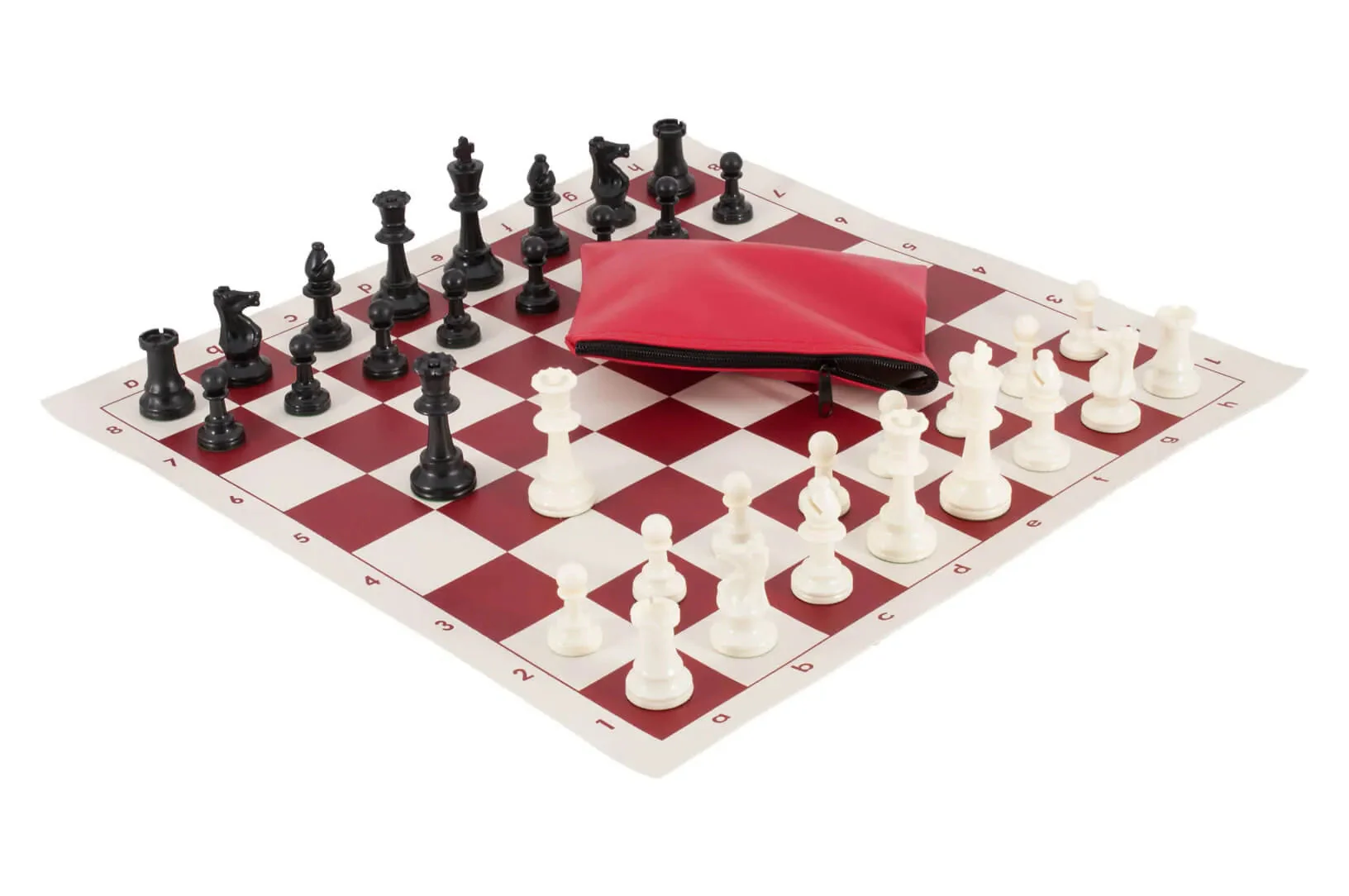 Basic Chess Set Combination - Triple Weighted Regulation Pieces | Vinyl Chess Board | Basic Bag - Image 4