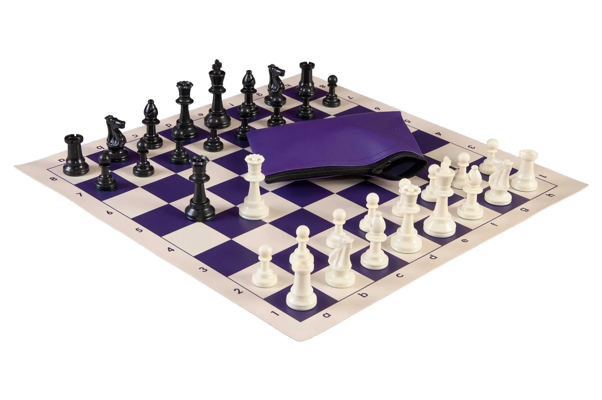 Basic Chess Set Combination - Triple Weighted Regulation Pieces | Vinyl Chess Board | Basic Bag - Image 7