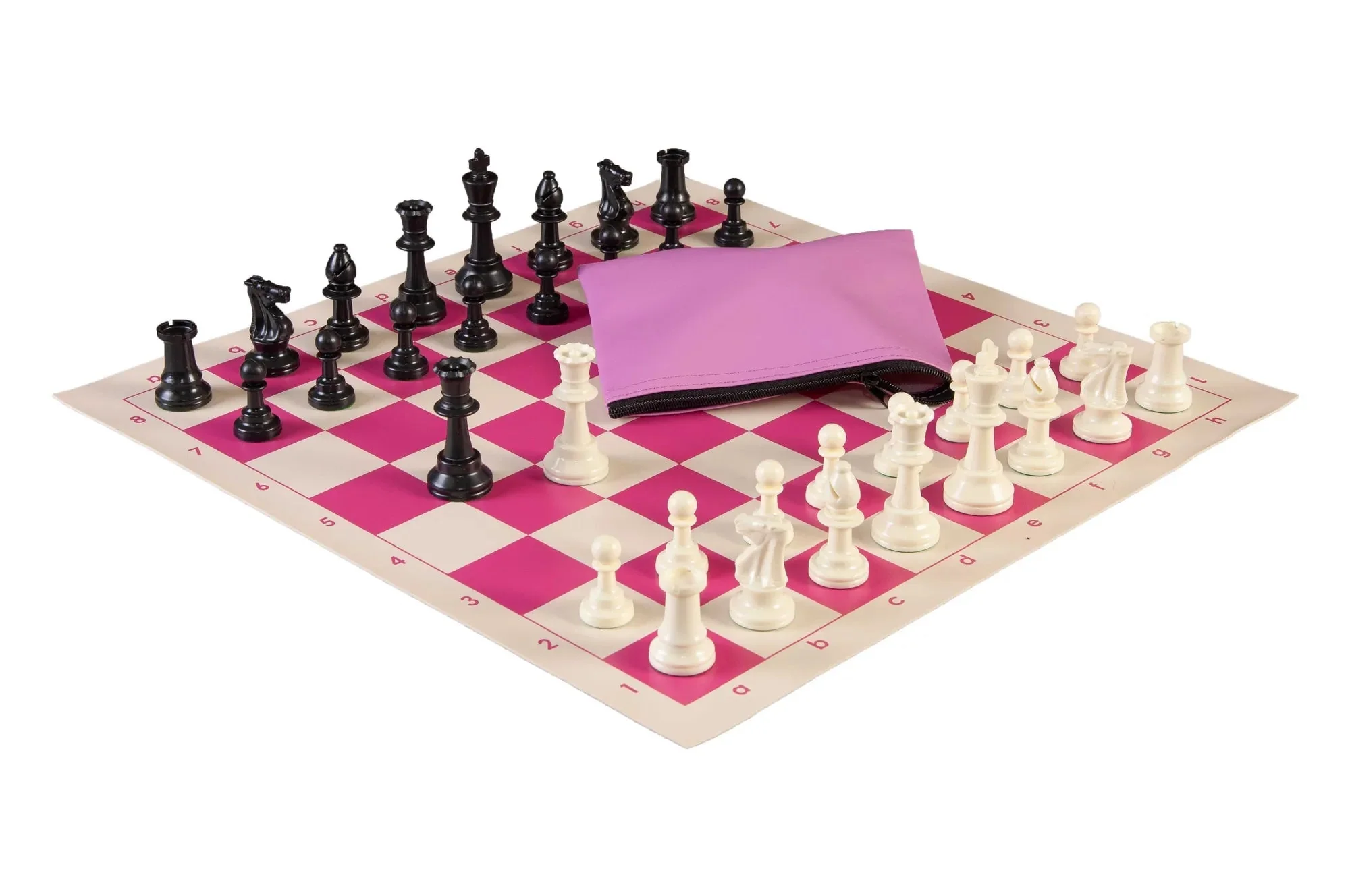 Basic Chess Set Combination - Triple Weighted Regulation Pieces | Vinyl Chess Board | Basic Bag - Image 9