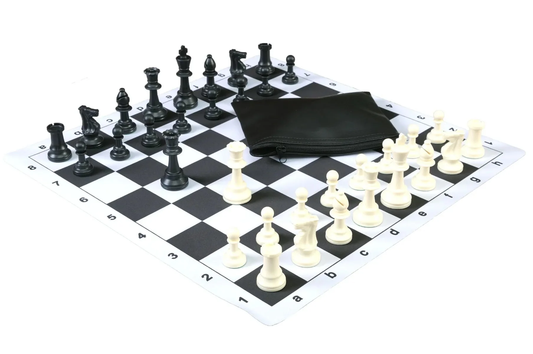 Basic Chess Set Combination with Mousepad Board and Single Weighted Regulation Plastic Chess Pieces - Image 3
