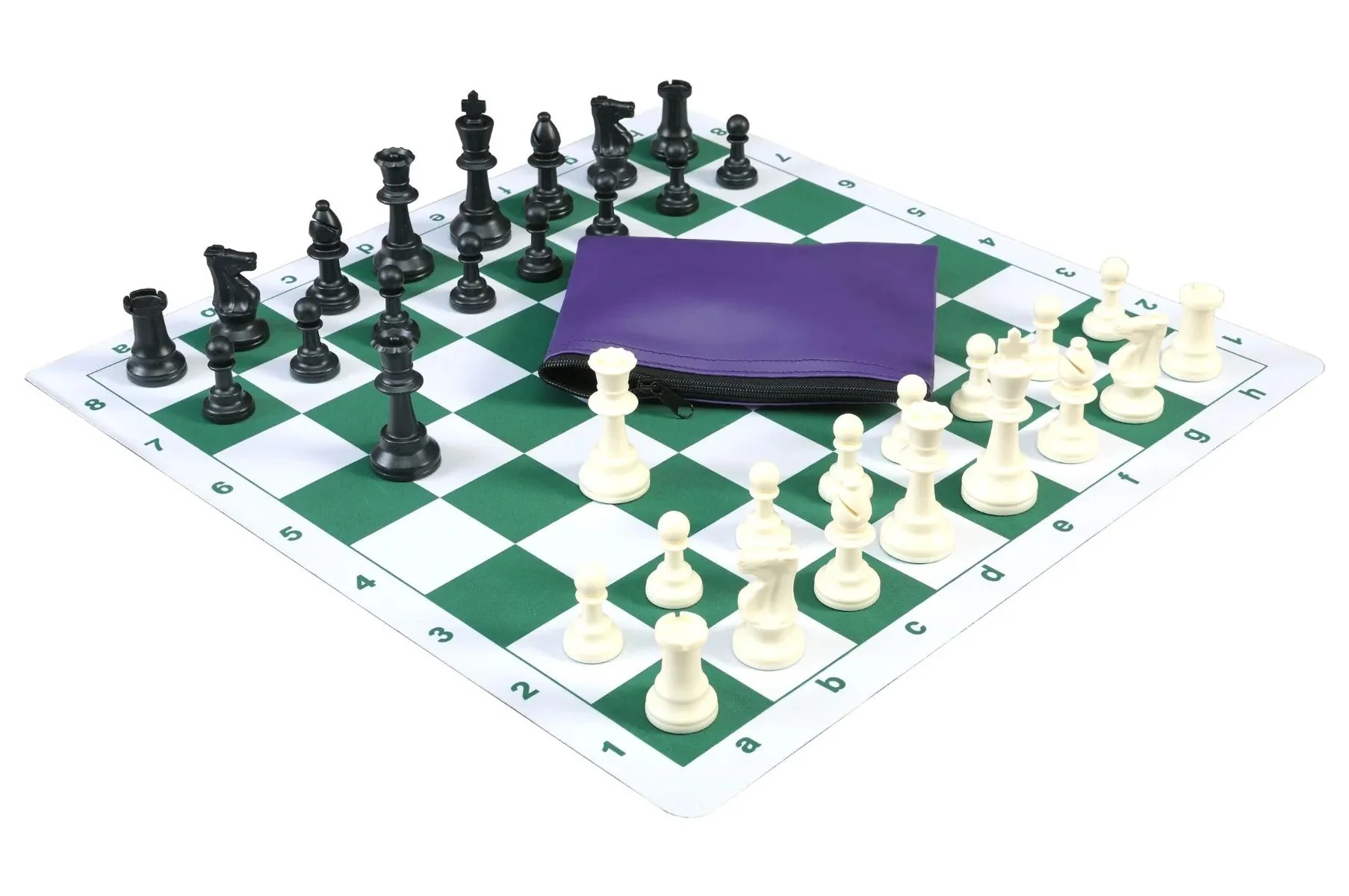 Basic Chess Set Combination with Mousepad Board and Single Weighted Regulation Plastic Chess Pieces - Image 5