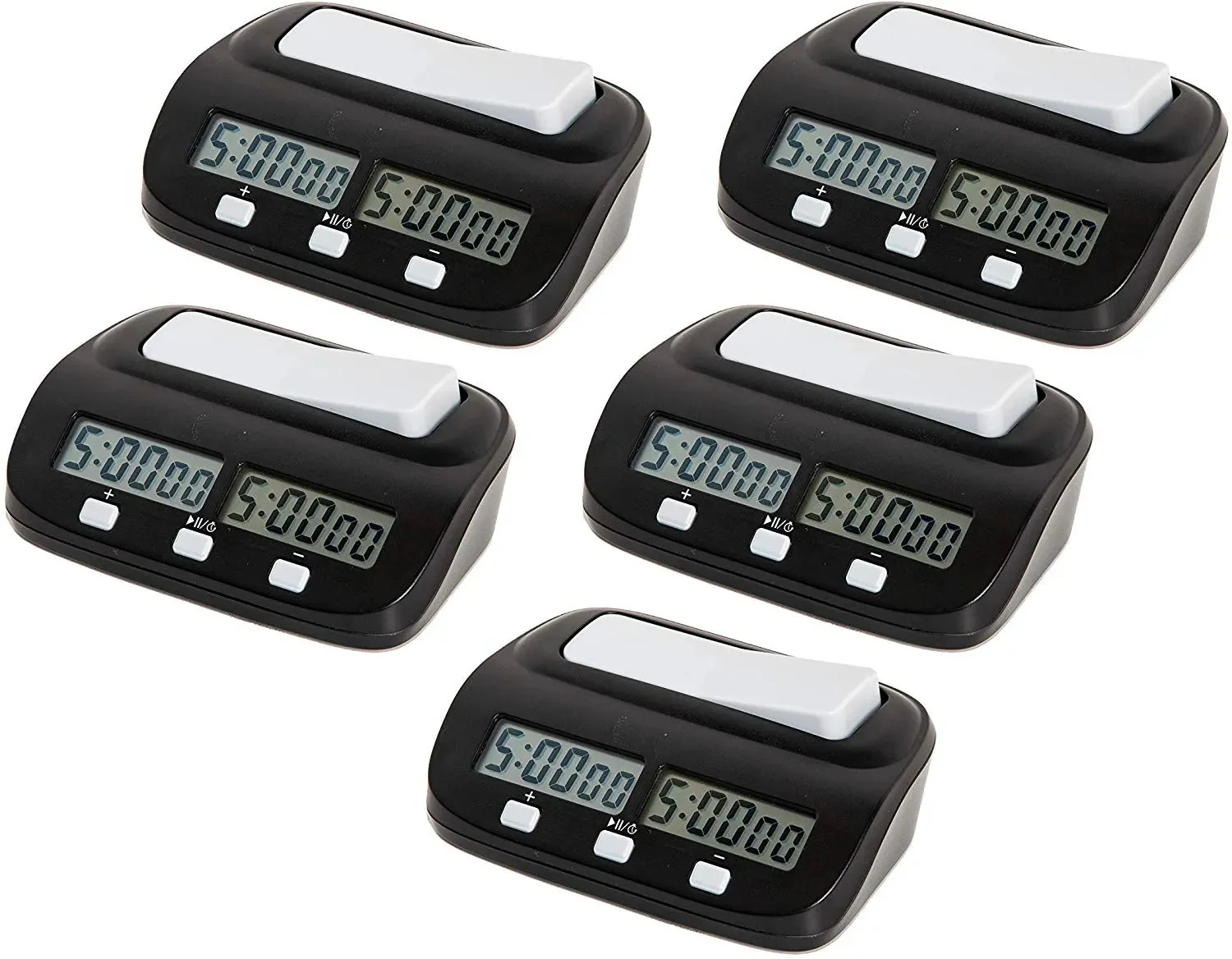 Basic Digital Chess Clock - BLACK - 5 Pack