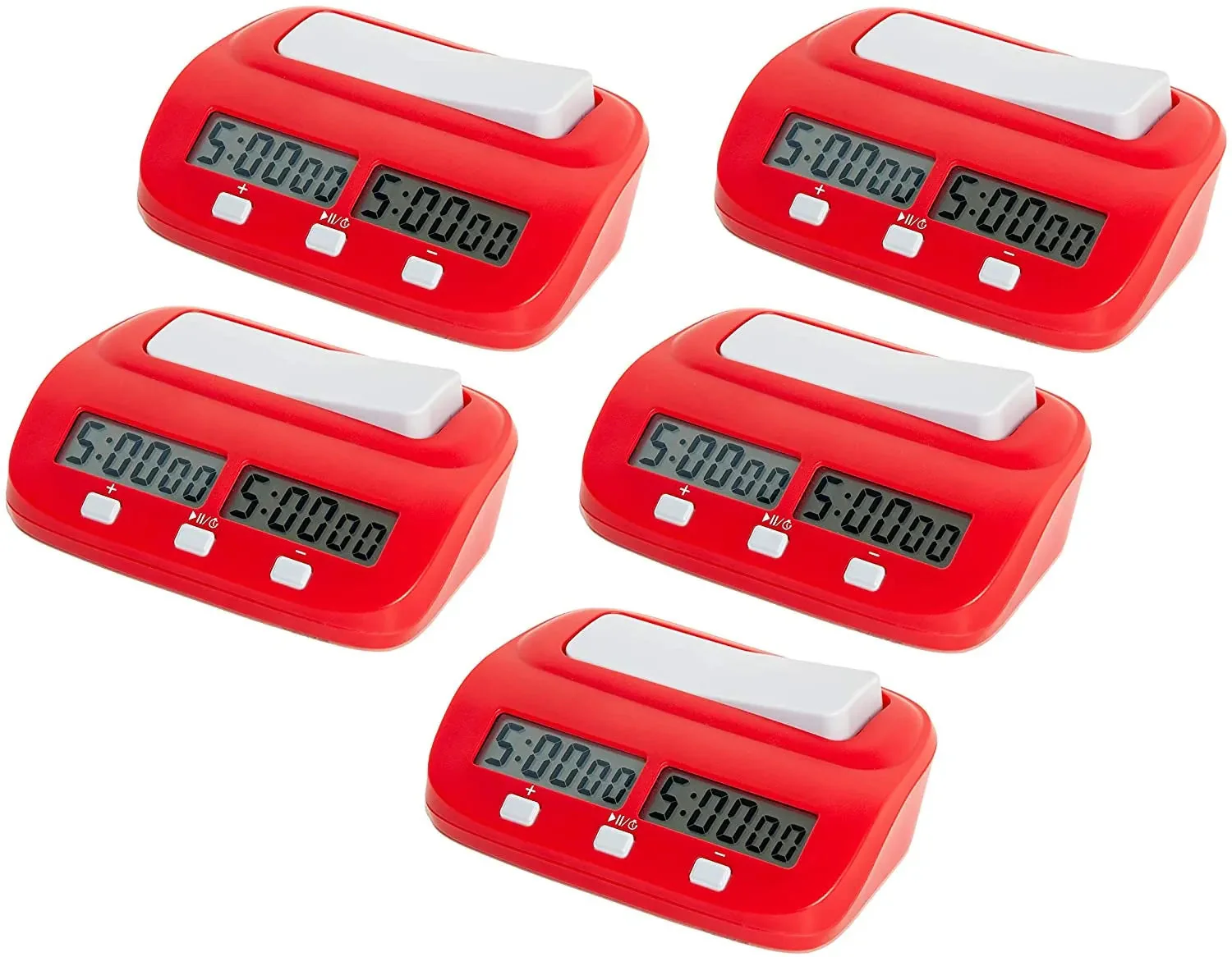 Basic Digital Chess Clock - RED - 5 Pack