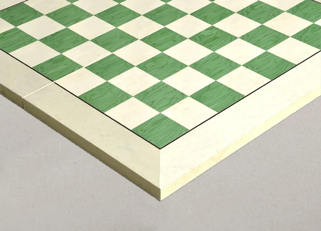Folding Standard Traditional Chess Board 2.25" Squares - Bird's Eye Maple & Greenwood - Image 3