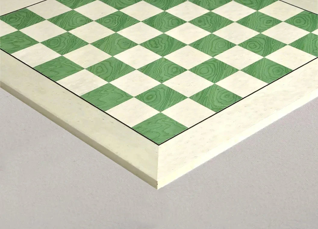 Bird's Eye Maple and Greenwood Standard Traditional Chess Board - Image 2