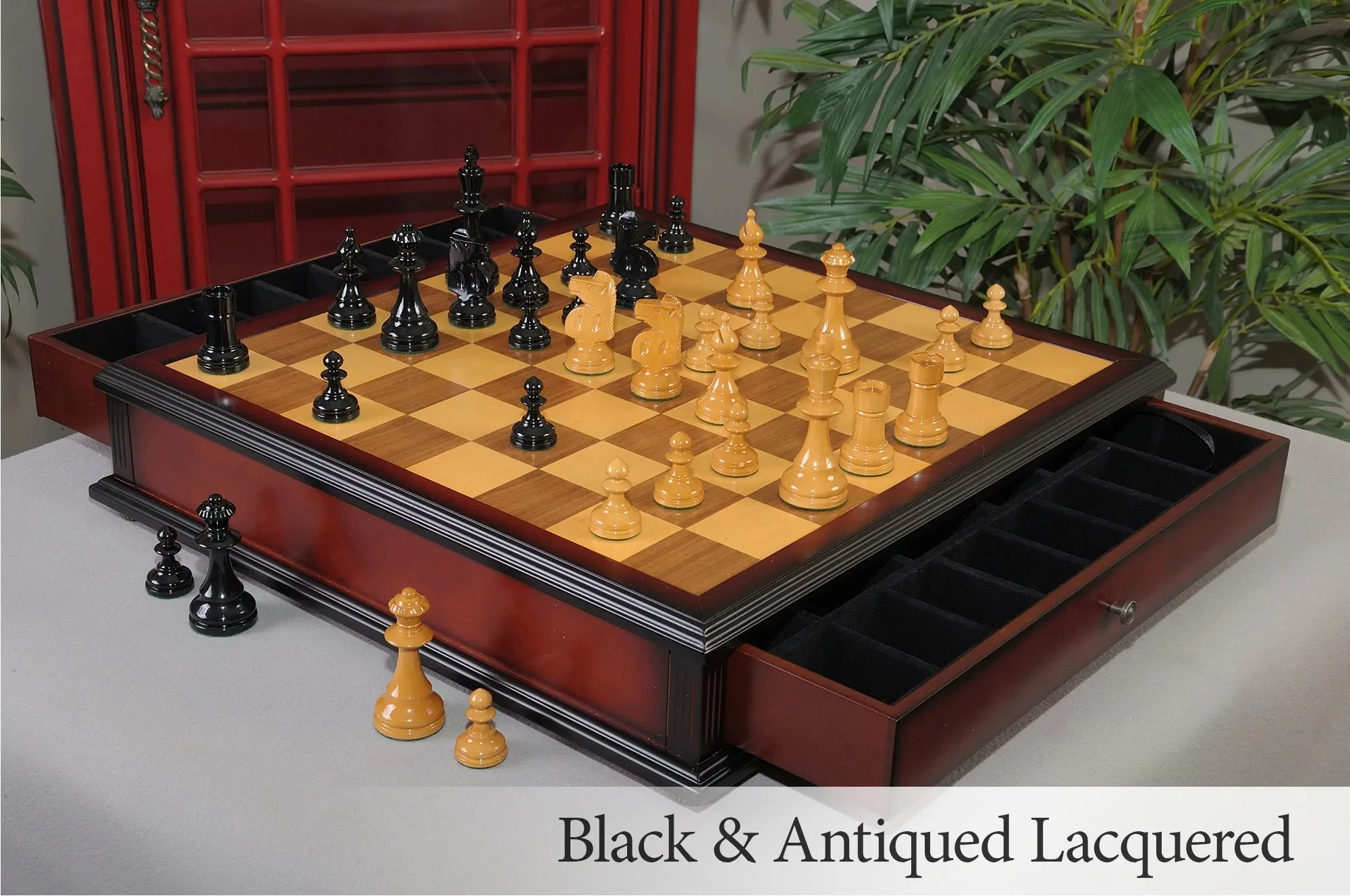 Black and Antiqued Lacquered
