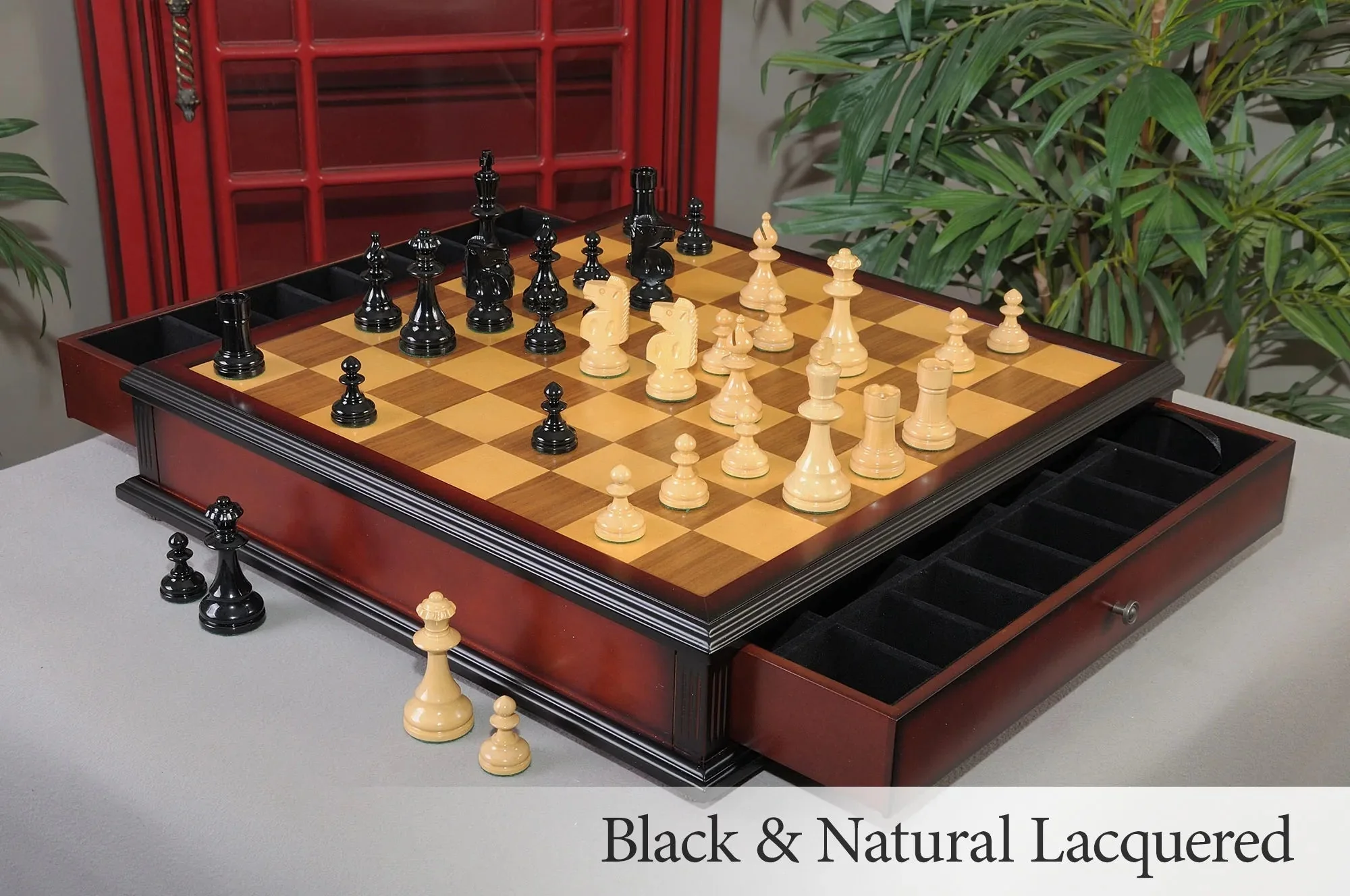 Black and Natural Lacquered