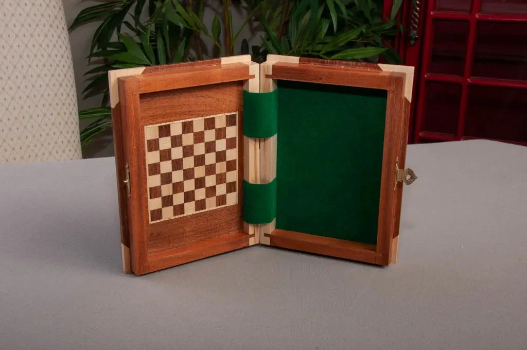 BOOK WOODEN MAGNETIC Travel Chess Set - SMALL - Image 2