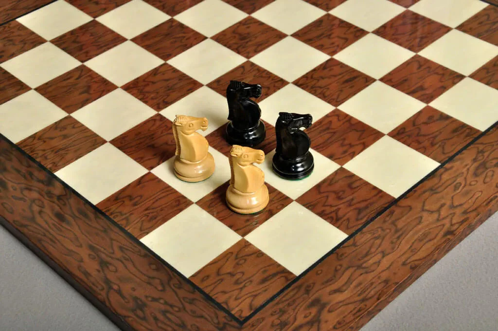 Brown Erable and Bird's Eye Maple Standard Traditional Chess Board - Image 4