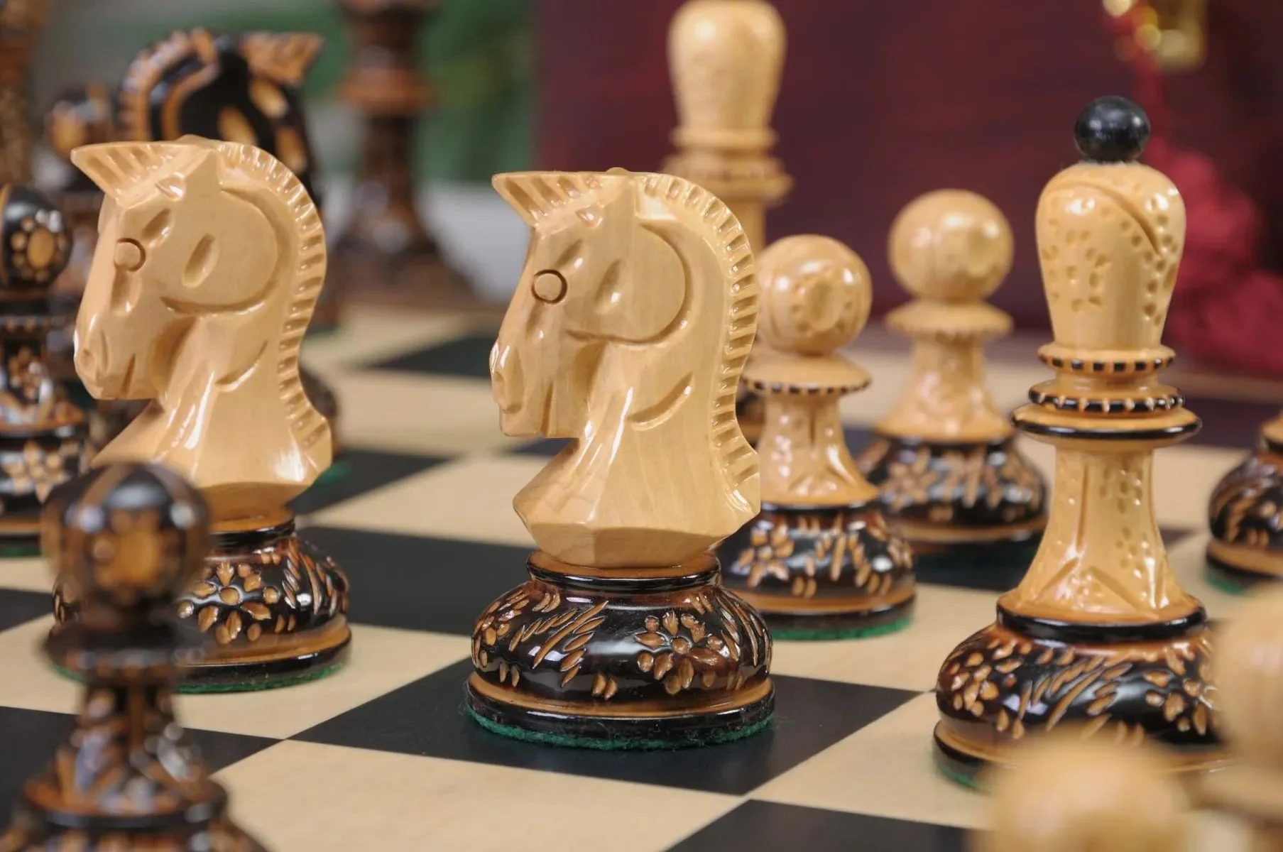 The Burnt Dubrovnik Series Chess Set, Box, & Board Combination - Image 5