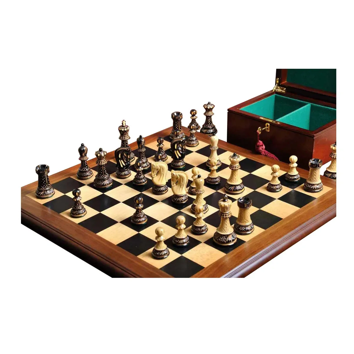 The Burnt Zagreb '59 Series Chess Set, Box, and Board Combination - Image 19