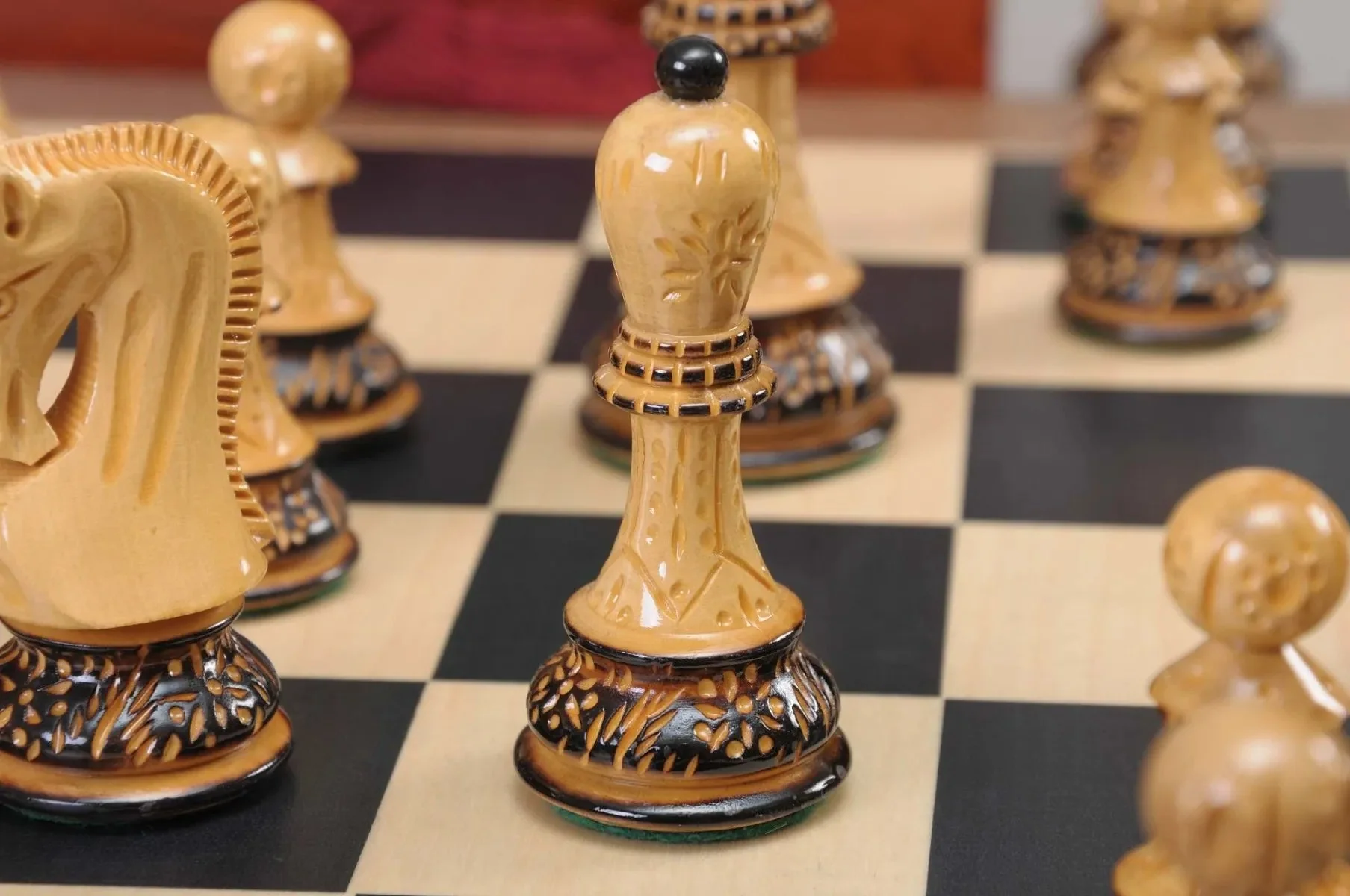 The Burnt Zagreb '59 Series Chess Set, Box, & Board Combination - Image 4