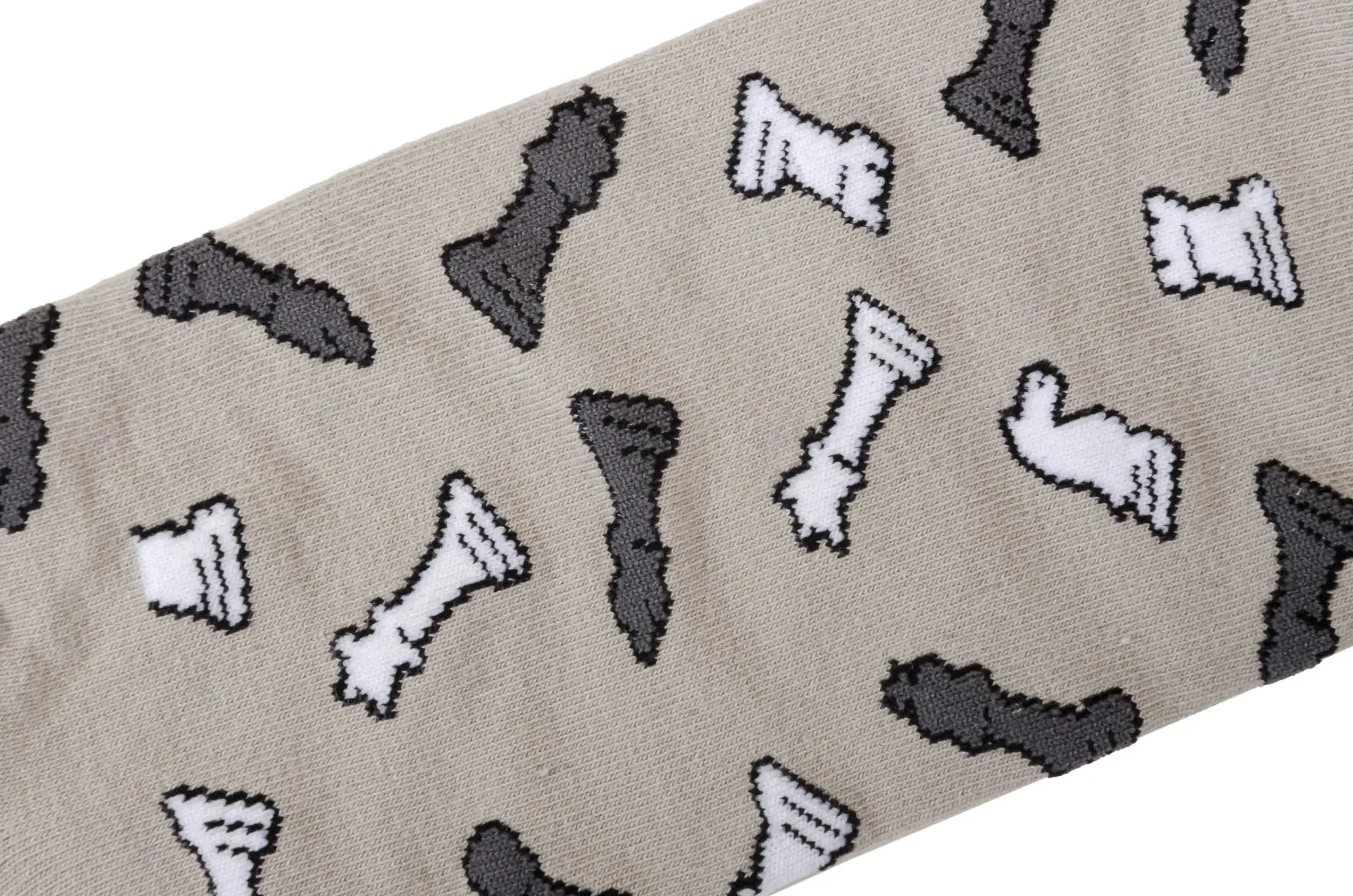 Caissa Collection Dark Gray Chess Socks - Image 2