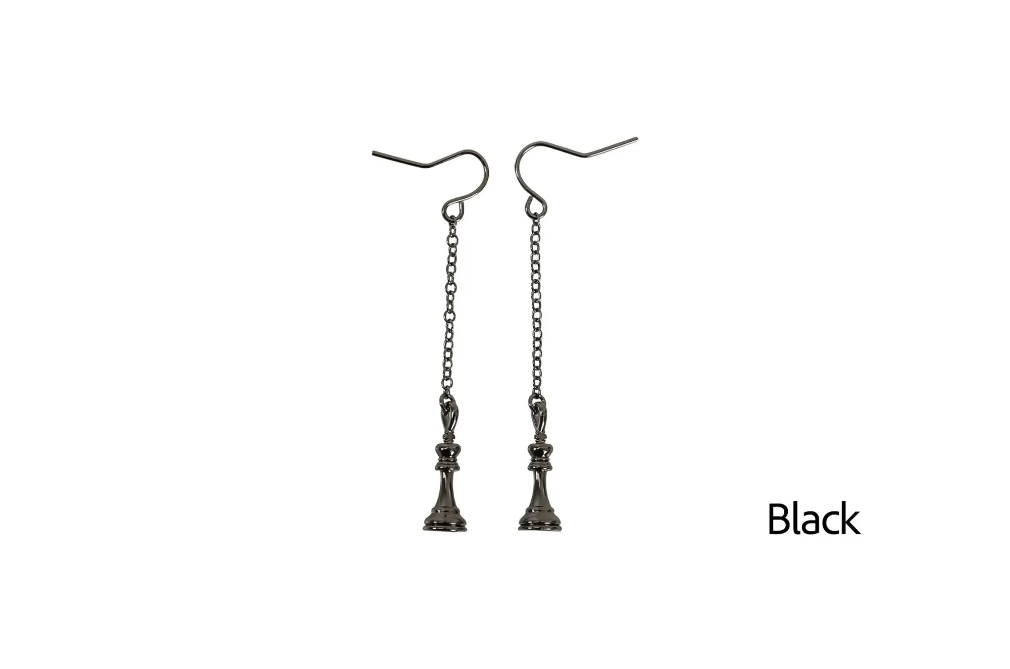 Caissa Collection Chess Pendant Earrings – KING - Image 2