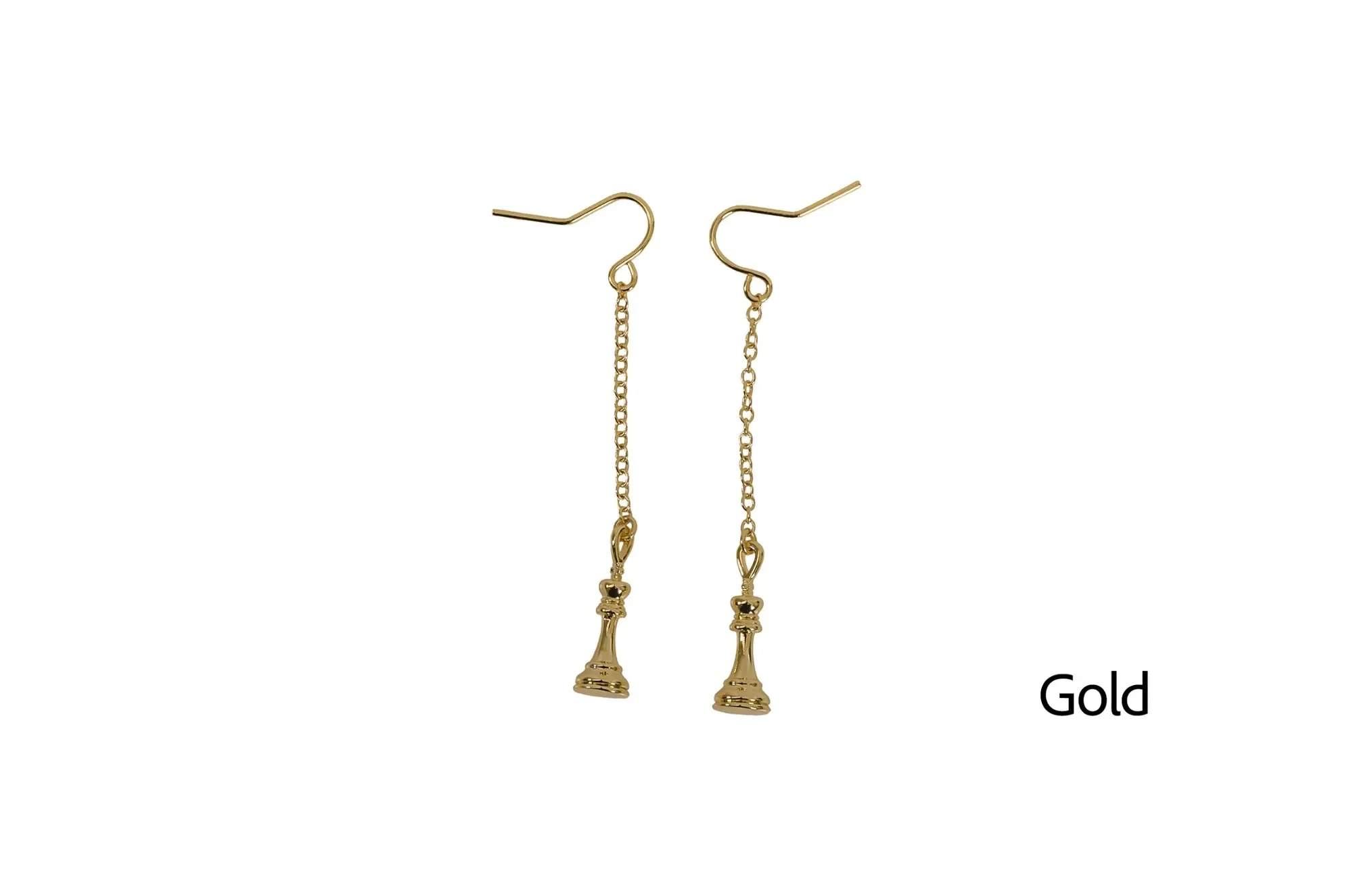 Caissa Collection Chess Pendant Earrings – KING - Image 3