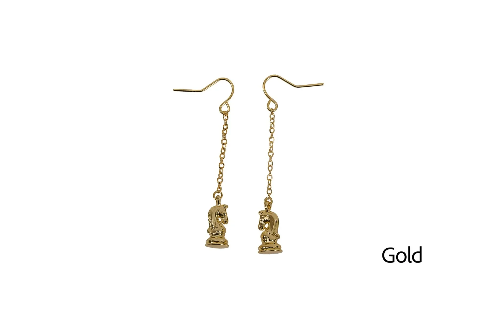 Caissa Collection Chess Pendant Earrings – KNIGHT - Image 3