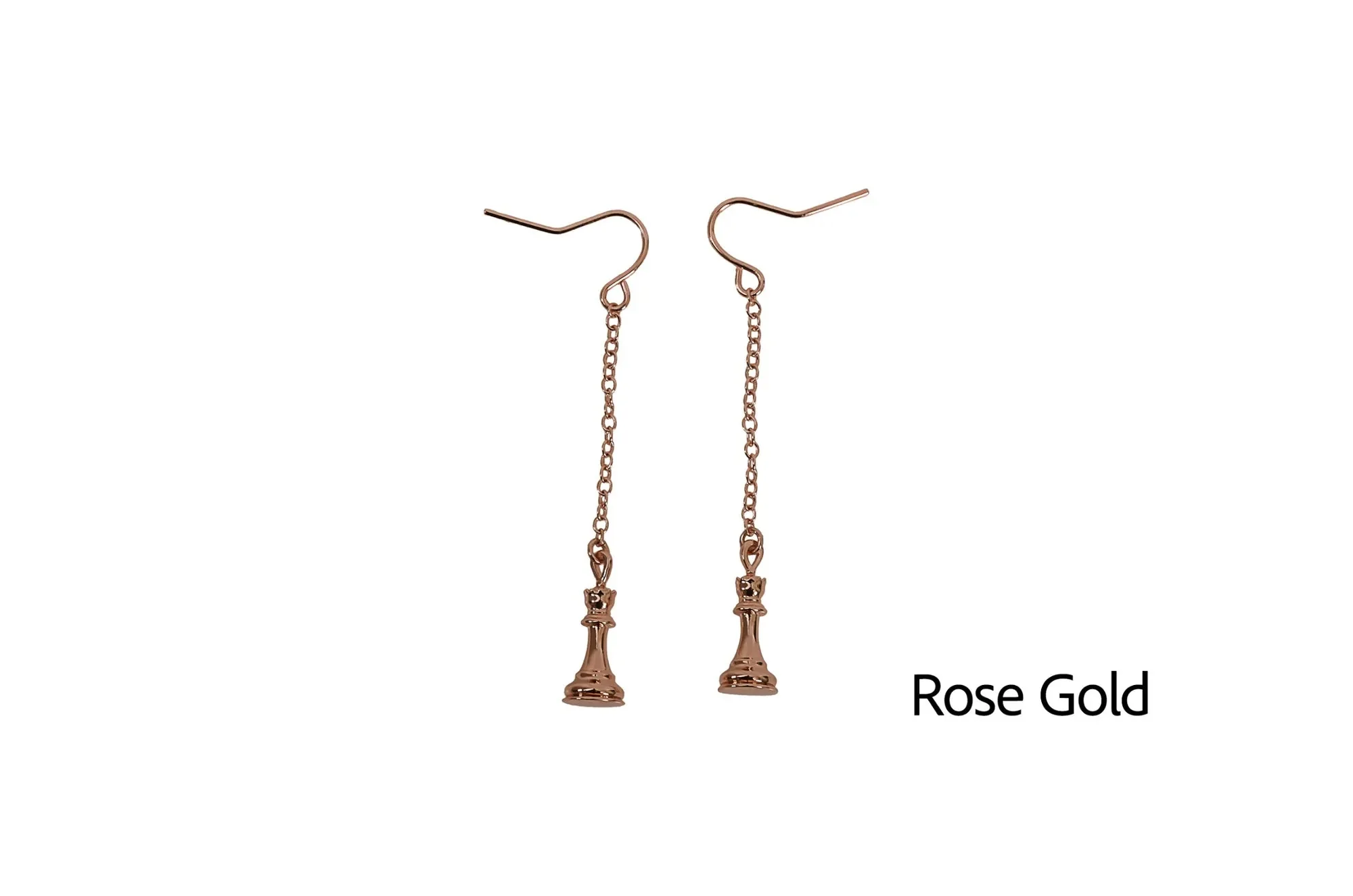 Caissa Collection Chess Pendant Earrings – QUEEN - Image 4