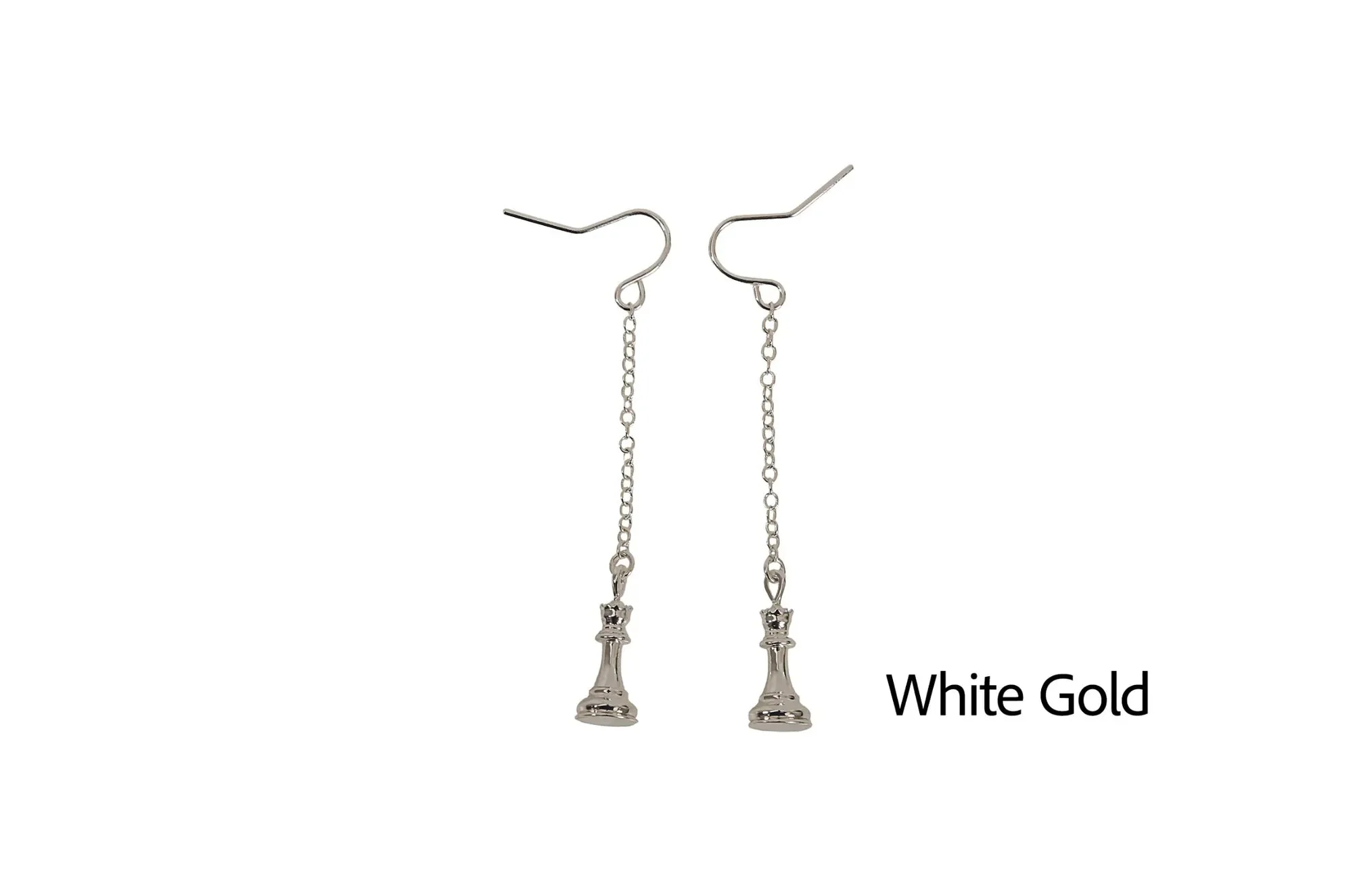 Caissa Collection Chess Pendant Earrings – QUEEN - Image 5