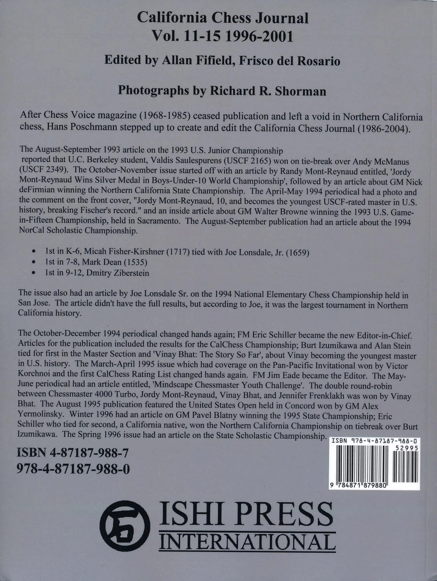 California Chess Journal - Vol. 11-15 - 1996-2001 - Image 2