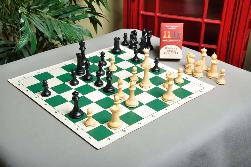 The Hastings Series Plastic Chess Pieces - 3.875" King - Black & Natural