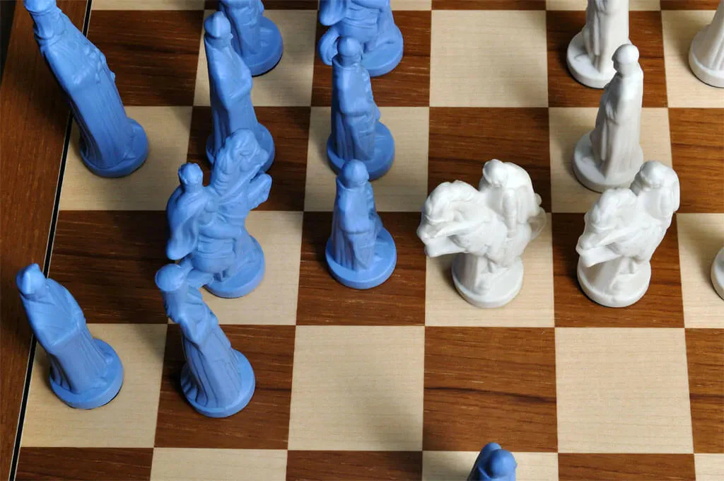 The Camelot Series Luxury Porcelain Chess Set - 5.0" King - Image 16