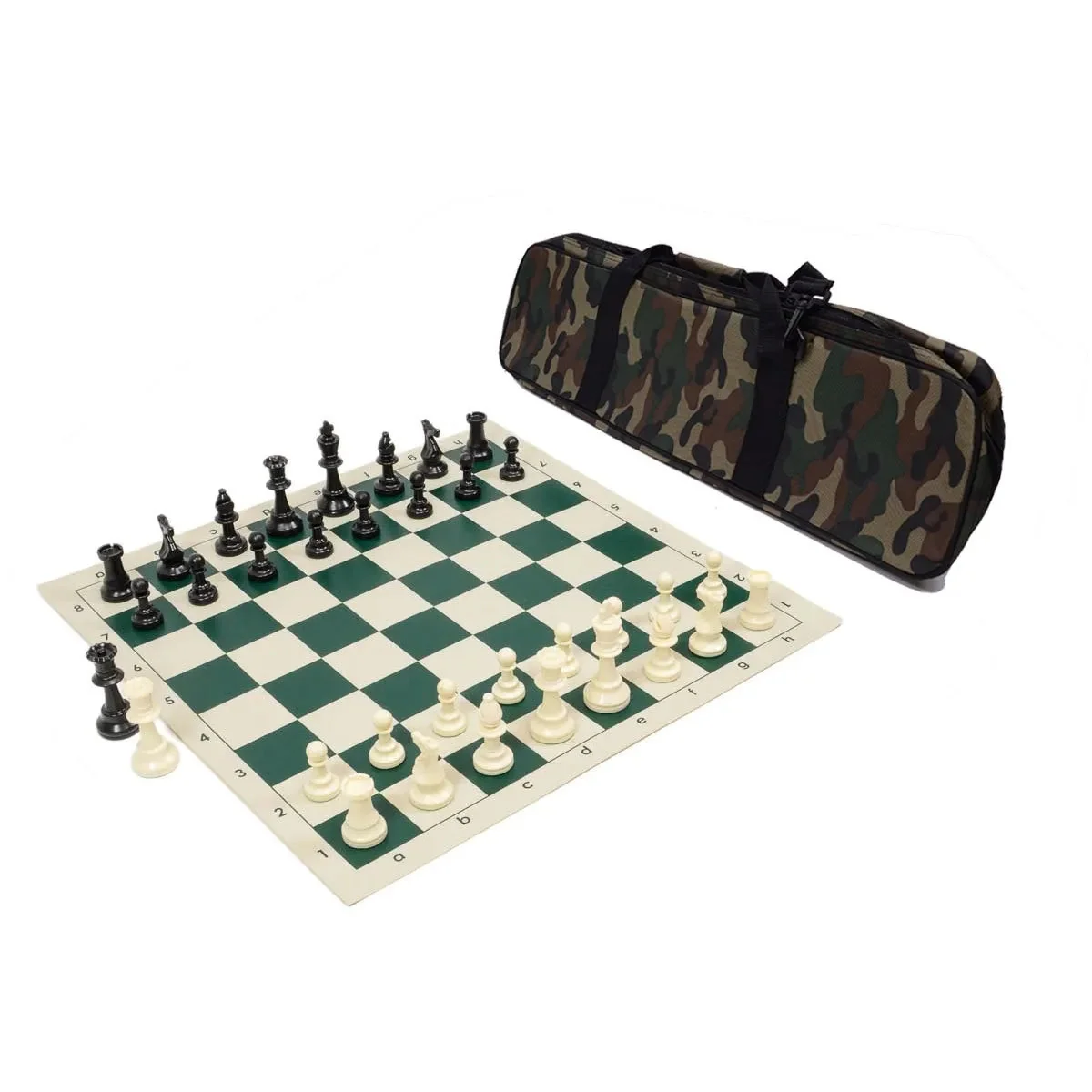 Wholesale Chess Heavy Tournament Chess Set Combo - Camo Brown