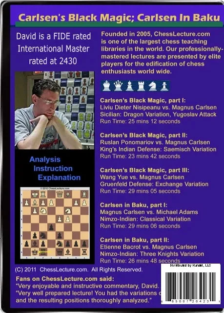 E-DVD - Carlsen's Black Magic & Carlsen in Baku - Chess Lecture - Volume 30 - Image 2