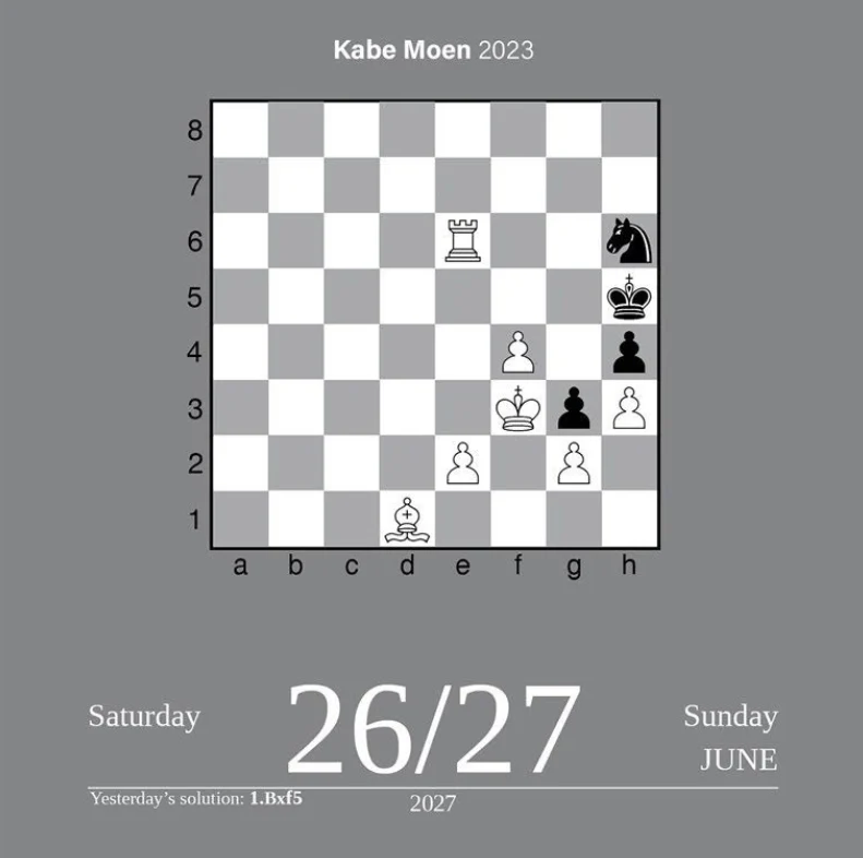 PRE-ORDER - Chess 2027 Day-to-Day Calendar: A Year of Chess Puzzles - Image 3