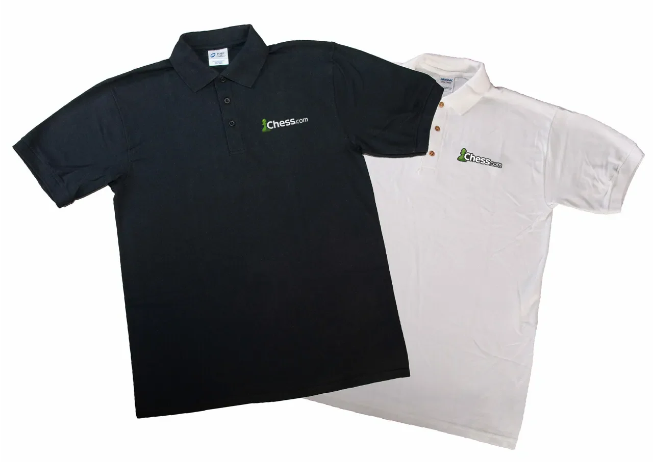 Chess.com White Polo Shirt Extra Large