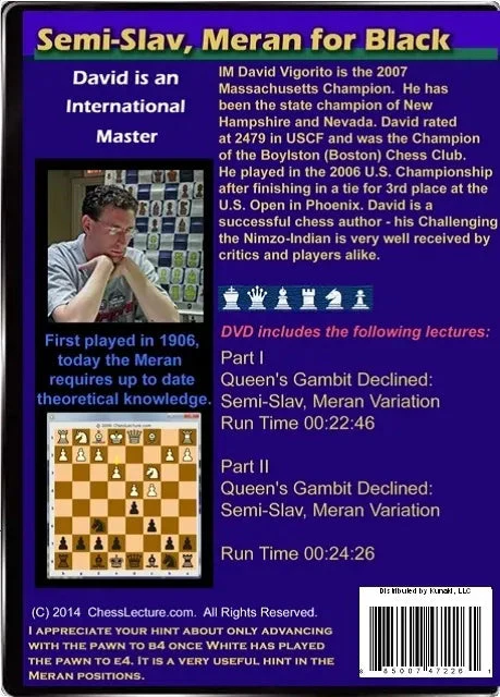 E-DVD Semi Slav / Meran for Black - Chess Lecture - Volume 74 - Image 2