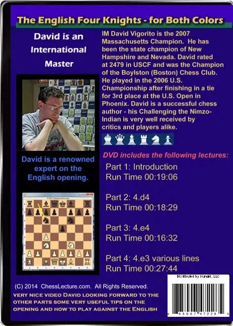 The English Four Knights (2 DVDS) - Chess Lecture - Volume 73 - Image 2