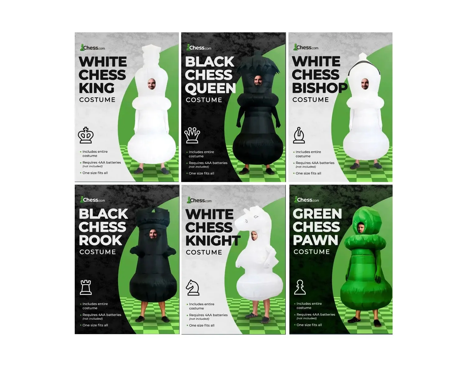 Chess Piece Costumes - 6 Styles Available!
