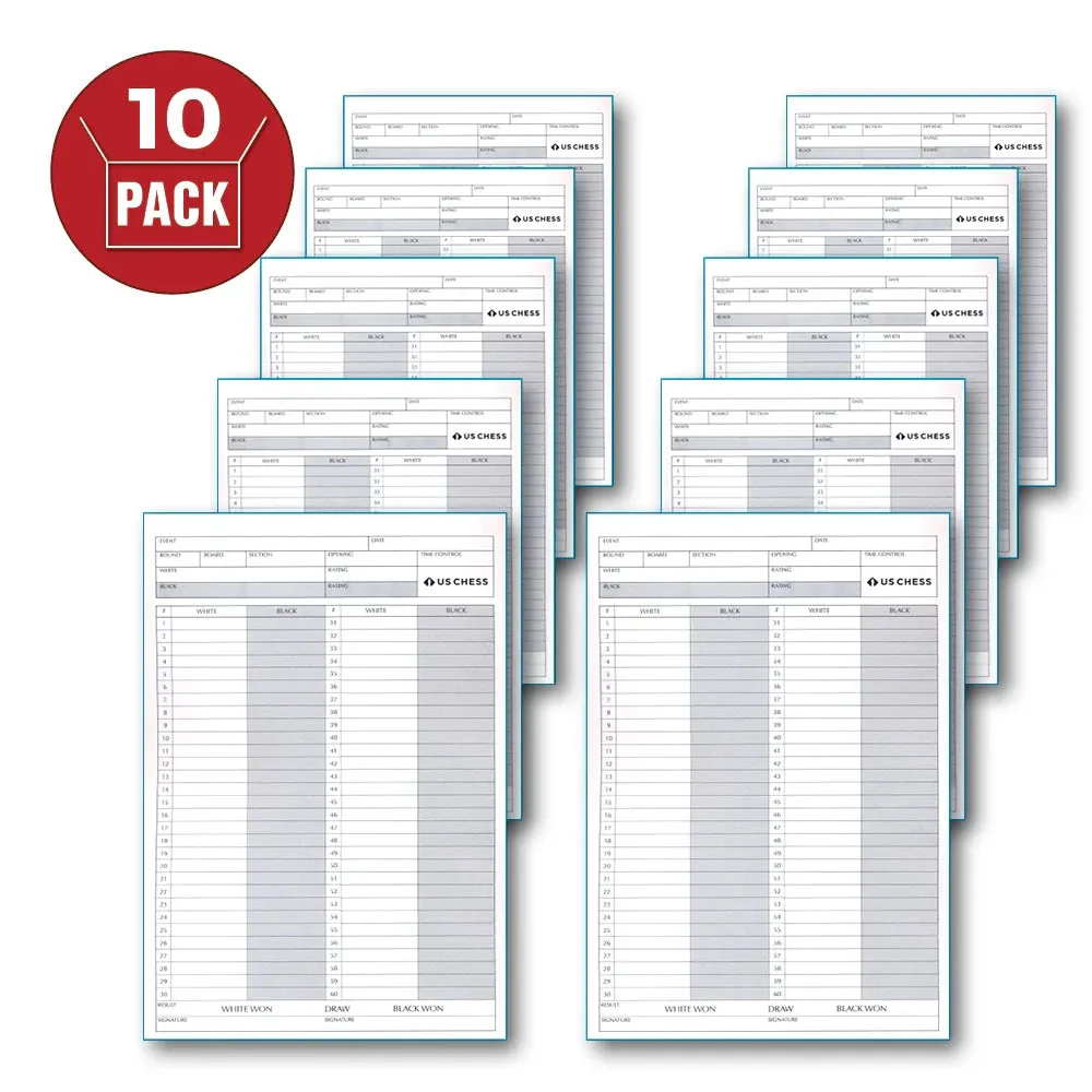Chess Players Score Pad (10 Pack)