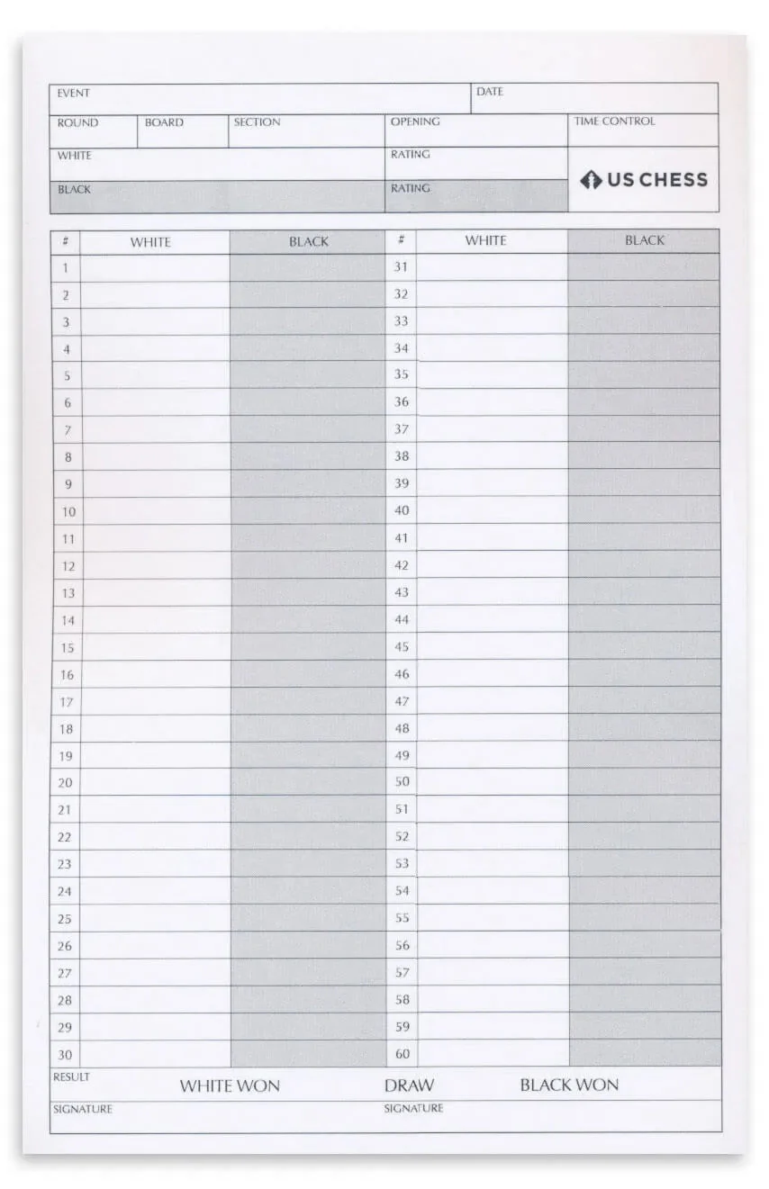 Chess Players Score Pad (20 Pack) - Image 4