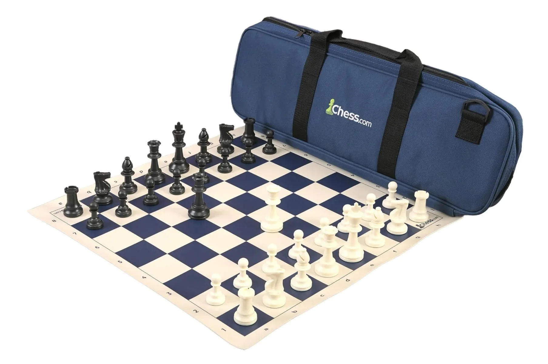 Chess.com Deluxe Chess Set Combination and Single Weighted Regulation Pieces | Vinyl Chess Board | Deluxe Bag - Image 5