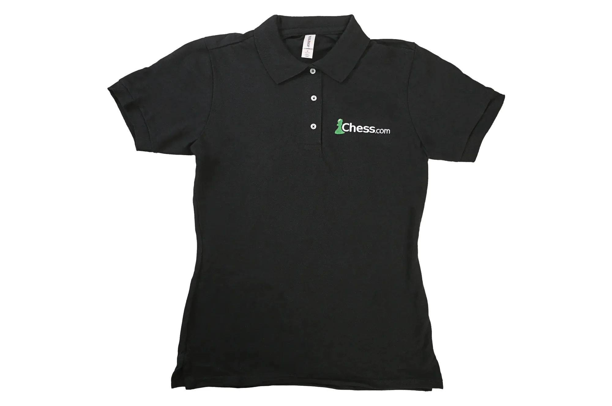 Chesscom New Black Polo-Womens-Black-Small (S)